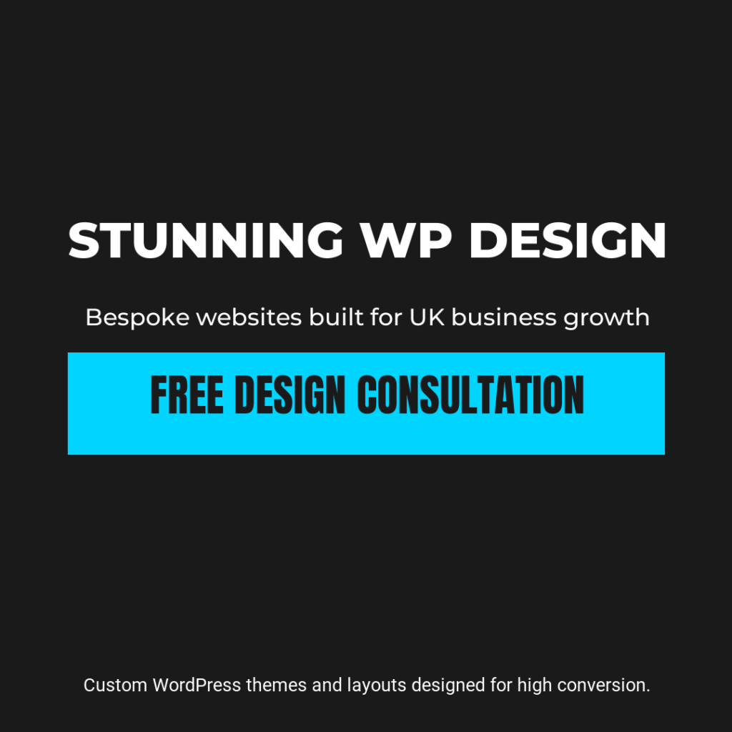 Custom WordPress design UK for mobile-responsive and high-converting business websites.