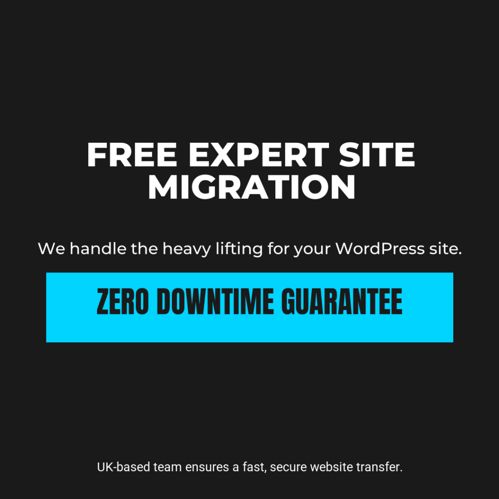 Website data transfer graphic representing a seamless hosting migration process
