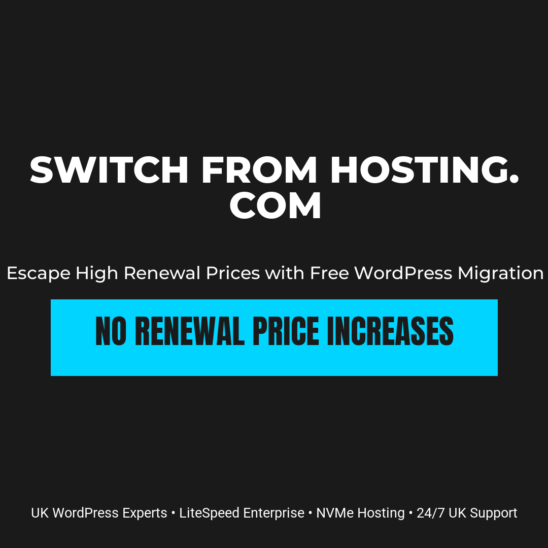 Expert WordPress Technical Support and Complete Website, Email, DNS Migration, and Domain Transfer Service From Hosting.com to WordPress Hosting UK